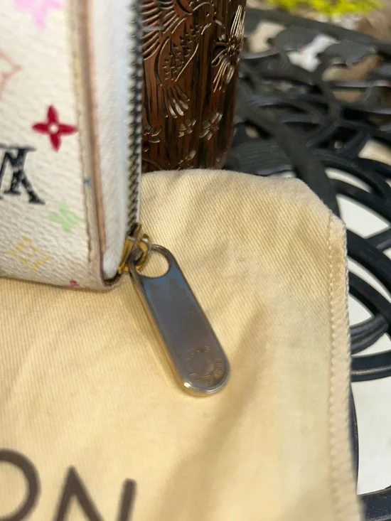 Louis Vuitton Multicolor Monogram White Canvas Zip Wallet - Picture 4 of 7